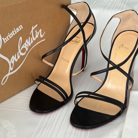 Christian Loutboutin Gwynitta 100 mm sandals size US 9, like new - Picture 1 of 12